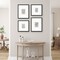 Americanflat Set of 4 Picture Frames - Gallery Wall Frame Set with Two 14x14 Frames with 4x6 Mats and Two 14x18 Frames with 5x7 Mats - Black